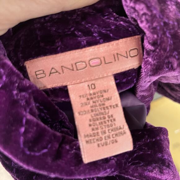 Bandolino Velvet Embroidered Blazer Jacket Women's Size 10 Purple Boho Peasant - Picture 8 of 8